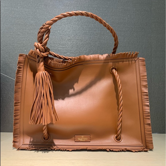 Valentino Handbags - New Valentino leather fringe tote purse